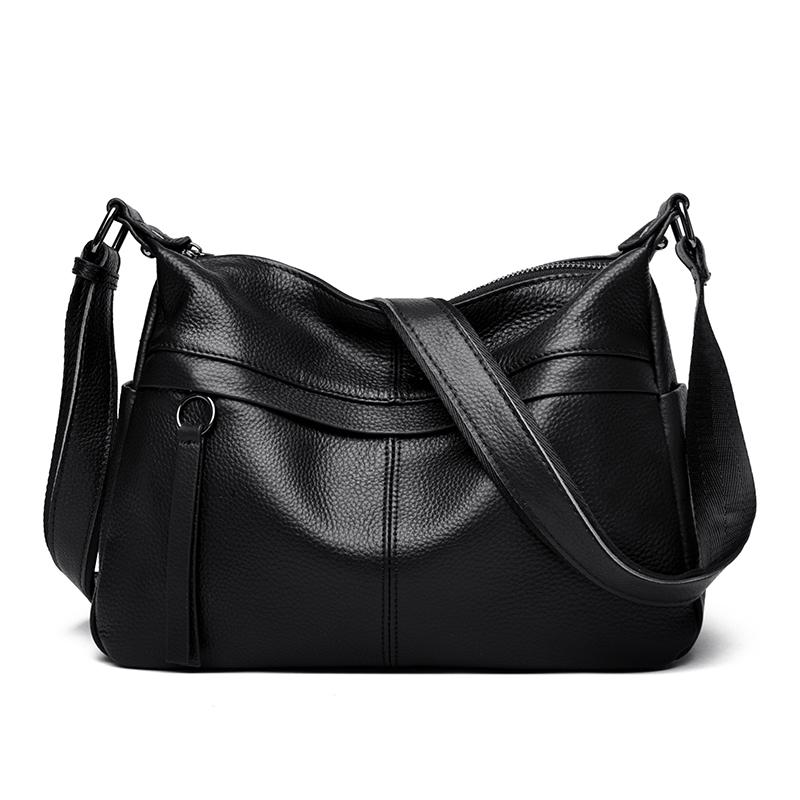 Винтажная кожаная сумка через плечо для женщин, прочная роскошная сумка, женская сумка-мессенджер из натуральной кожи