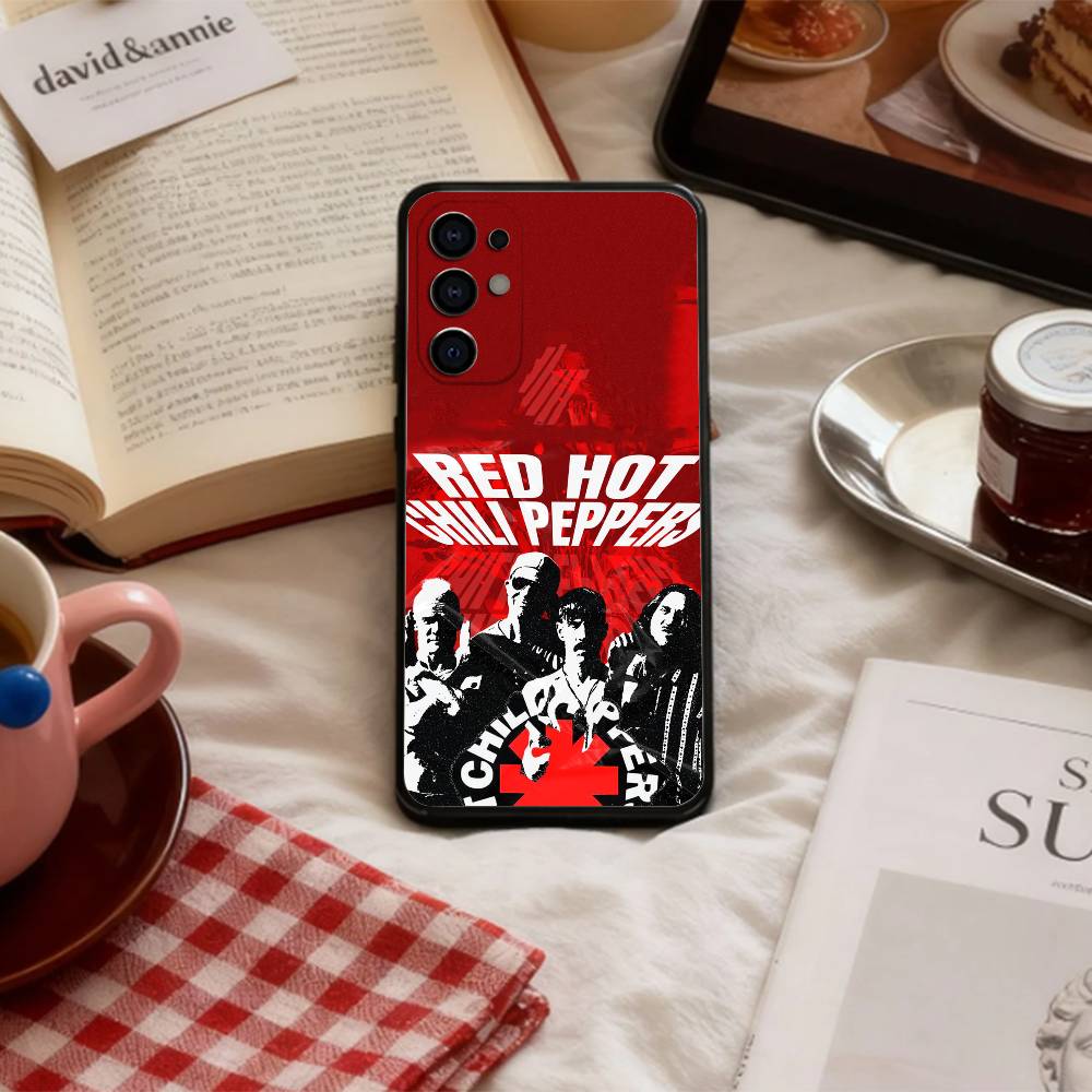 Funk Rock Red Hot Chili Peppers Phone Case For Samsung S 25,24,23,22,30,21,10,9,Ultra,Plus,Lite,FE,4,5 G Soft Black Case