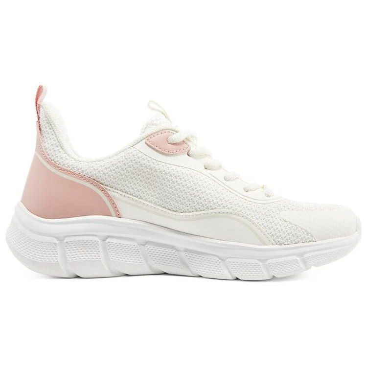 Skechers Bobs Sport Прочная ткань Низкие кроссовки для бега Женские кроссовки Белый Оранжевый 117340-OFWT