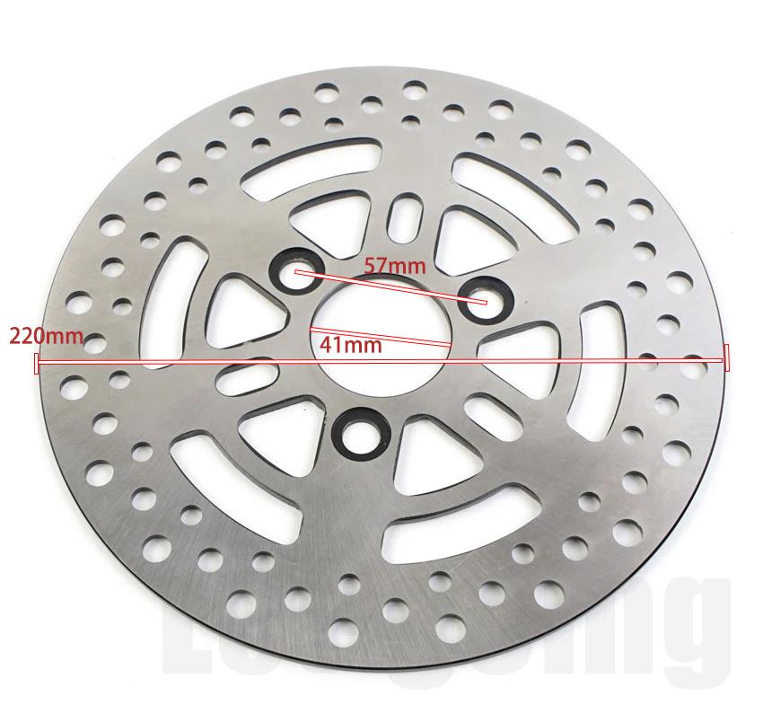 200 мм/220 мм мотоциклетные роторы тормозной суппорт диск диск переднее заднее колесо 3 отверстия 57 мм для питбайка уличного питбайка электрического скутера