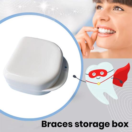 1 шт./2 шт. коробка для хранения зубных протезов различной формы, экологически чистый полипропилен, портативный, удобный для безопасного хранения футляр для брекетов
