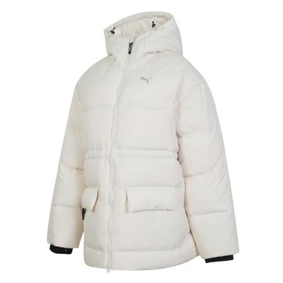 Однотонная теплая ветрозащитная куртка с капюшоном, женская верхняя одежда, цвет Off-White 629740-87