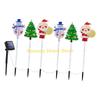 F26C Набор из 6 светодиодных рождественских гирлянд на солнечных батареях с автоматическим датчиком сумерек для простого использования на различных уличных праздниках