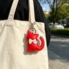 Брелок-подвеска из искусственной кожи в форме игрушечного кота с универсальной застежкой-карабином, подвеска на сумку