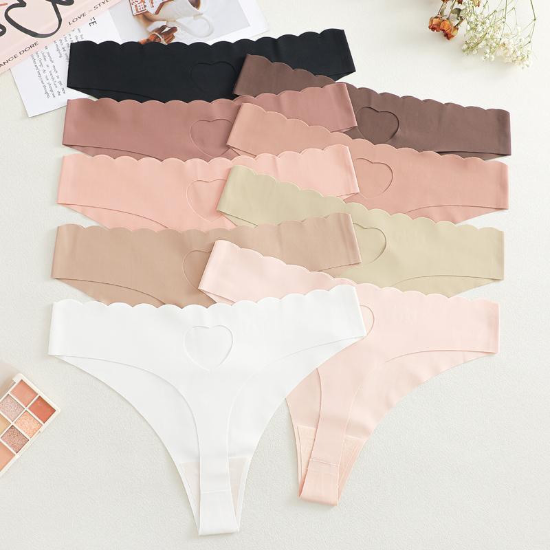 FINETOO 1 шт. Женские бесшовные стринги, леопардовый принт, красные губы, в форме сердца, модное дышащее быстросохнущее нижнее белье, подарок на День святого Валентина