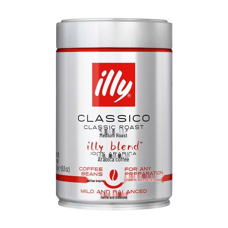 Кофе в зернах Illy для эспрессо, средняя/темная обжарка, 100% Арабика, 250 г, банка
