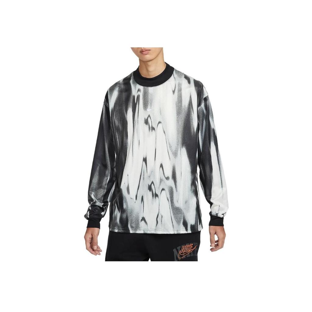 Nike Мужская футболка с длинным рукавом Dri-Fit Culture Football, свободная вязка, топ, цвет Парусный белый/Черный FZ0561-133