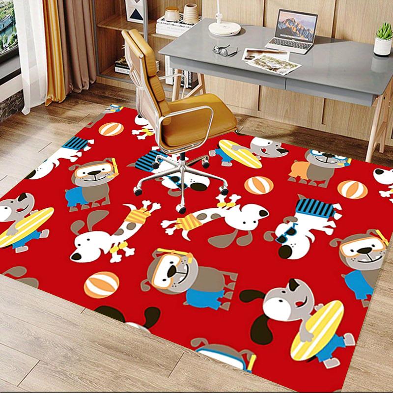 1PC Dogs Surfboards Non-Slip Floor Carpet Compatible for Office&Living Room&Bedroom&Dining room - Flat-Weave Machine-O337
