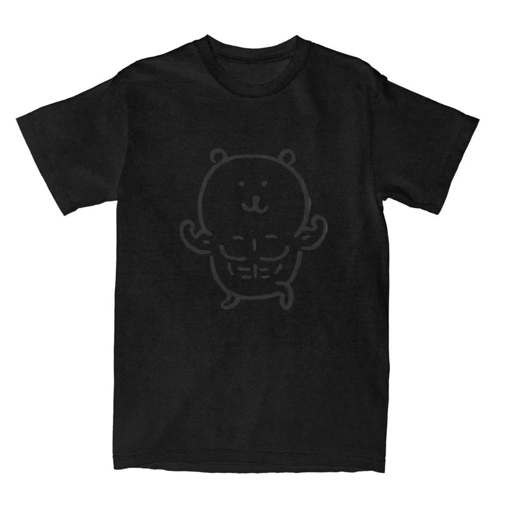 100-Cotton T-shirt Men's and Women's Muscle Bear Print High Quality Loose Fashion Comfortable You Don't Want To Take Off