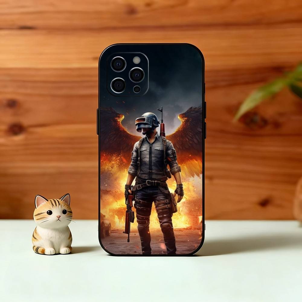 Чехол для телефона P-U-B-G Силиконовый Мягкий Для IPhone 17 16 15 14 13 12 11 X XR Plus Pro Max Plus