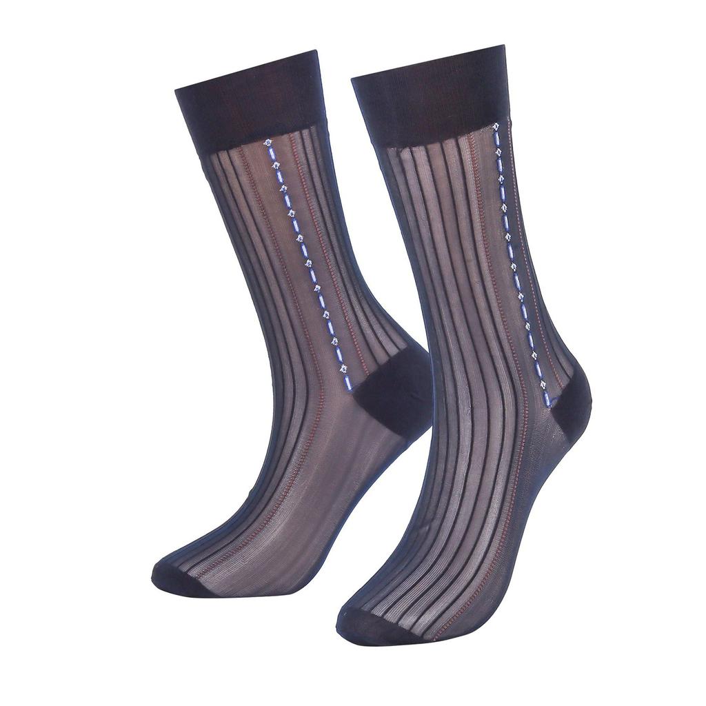 Мужские шелковые носки телесного цвета, классические носки, ультратонкие нейлоновые деловые носки, летние крутые носки с круглым вырезом