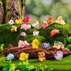 41Pcs Mini Resin Animal Figures Little Miniature Animal for Micro Fairy Garden Landscape Accessories Dollhouse Crafts Decor