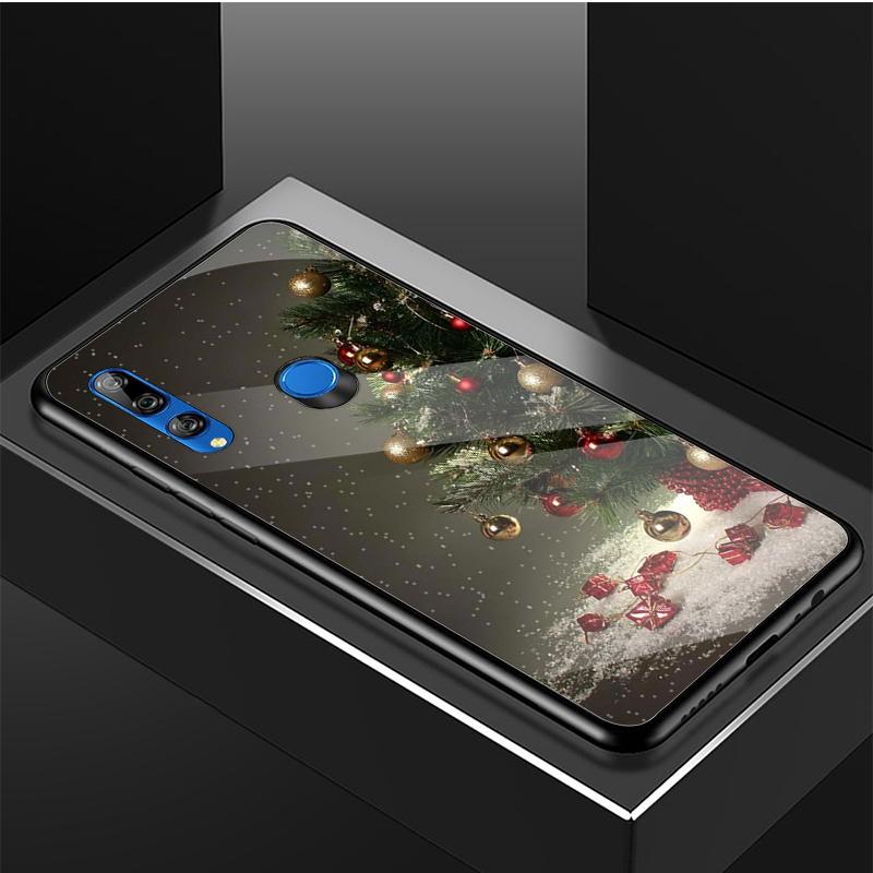 Чехол из закаленного стекла с Рождеством для Huawei Honor 8X9 10i 20i 20Lite 20Pro 30 Pro