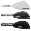 Door Wing Rearview Mirror Cover Cap For Peugeot 208 2008 2012 2013~ Citroen C3 2016~ Chrome/Black Side Mirror Housing