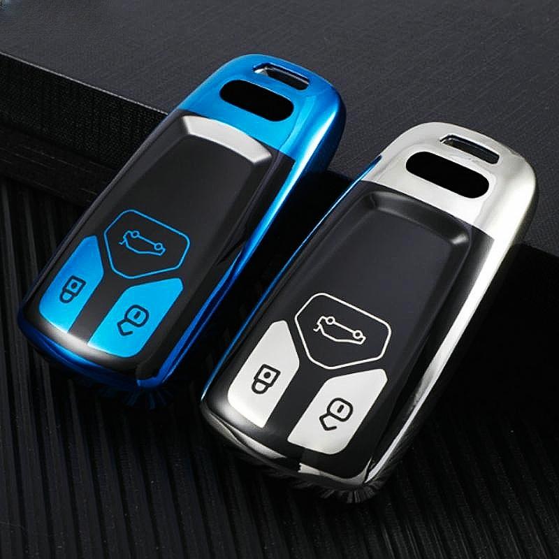 Мягкий чехол для дистанционного ключа из ТПУ для A1 A3 A4 B9 A5 A6 Q3 Q5 4M Q7 TT TTS RS Coupe, защитный держатель, аксессуары для брелоков