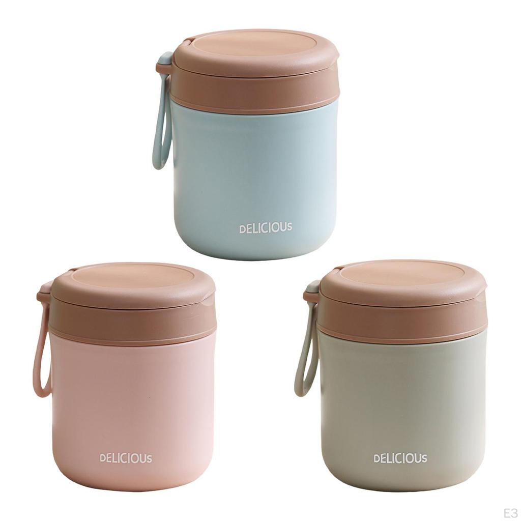 Food Jar for Soup with Folding Spoon And Lids, Ideal Lunch On The Go