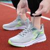 2024 Новая плетеная мужская спортивная обувь для бега на шнуровке из сетчатой дышащей ткани Легкая мужская повседневная обувь Мужской бренд Бесплатная доставка