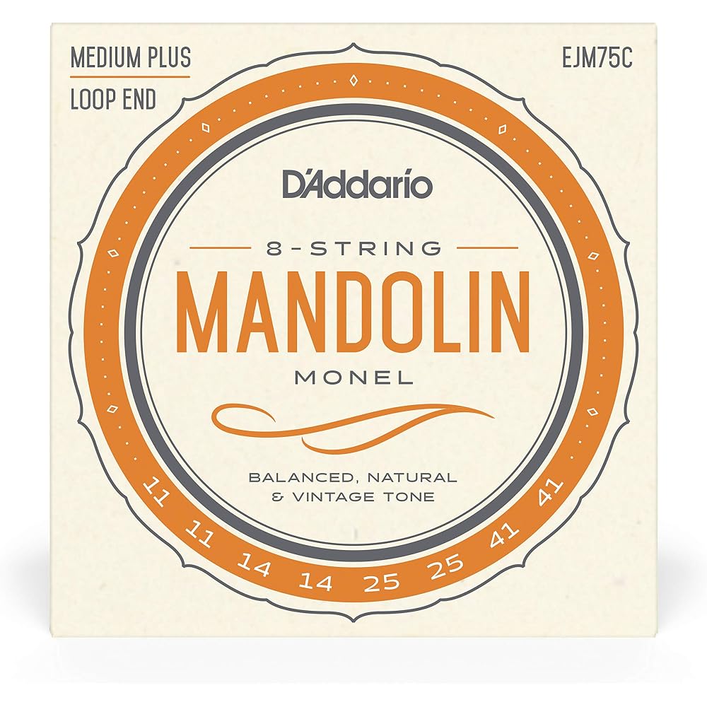 D'Addario Daddario Струны для мандолины Обмотка Monel Средние Плюс .011-.041 EJM75C [Официальный国内]