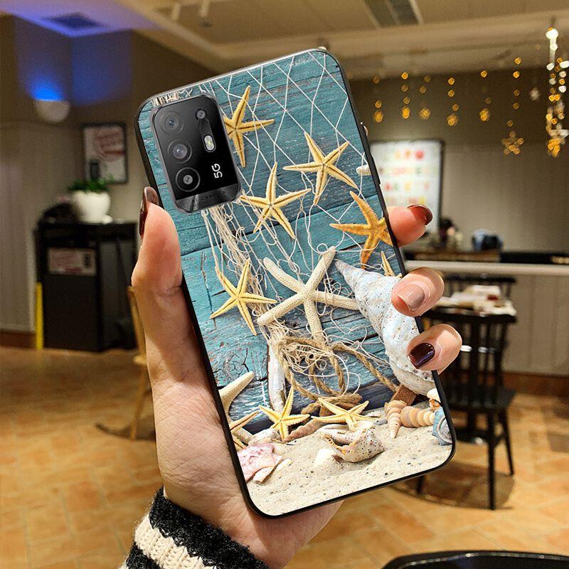 Seashells Sea Star Funda Phone Cover For OPPO A74 A94 5G A3S A5S A9 A12 A15 A15S A52 A53 A53S A72 A73 2020 A91 5G Cases Coque