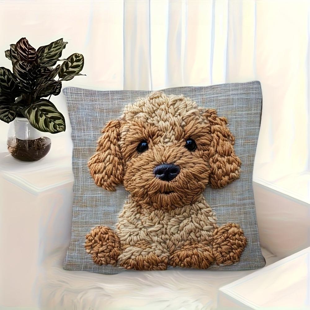 1-Piece Cocker Spaniel Print Pillow Cover, 45X45Cm, Single-Sided Zippered Machine Washable, Home Decorative Cushion Cover