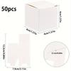 50 шт. Коробка из крафт-бумаги, мини-коробка из белой бумаги с крышкой, мыльница, складной картон, свадебная маленькая коробка для украшений и конфет