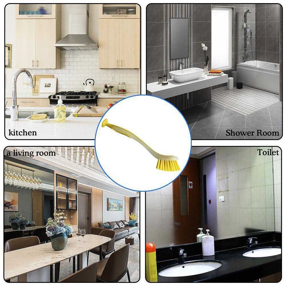 Прочная щетка для мытья раковины, кастрюли, миски, кухонная щетка с присоской