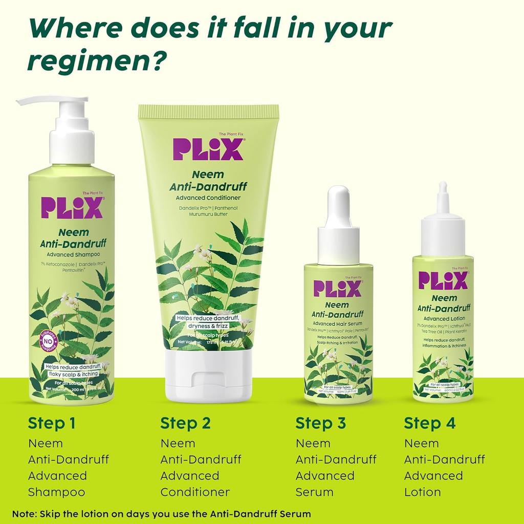 PLIX The Plant Fix Сыворотка с маслом нима против перхоти 50 мл Упаковка 1 шт. | Легкое быстро впитывающееся средство для кожи головы