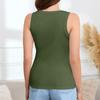 Women's Summer Fashion Casual Solid Color Round Neck Sleeveless Top Tight Tank Top