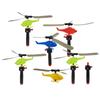 6pcs/set Pull String Helicopter Toy Random Color Recommended for Children 3 and Up Wonderful for Outdoor Fun Gatherings