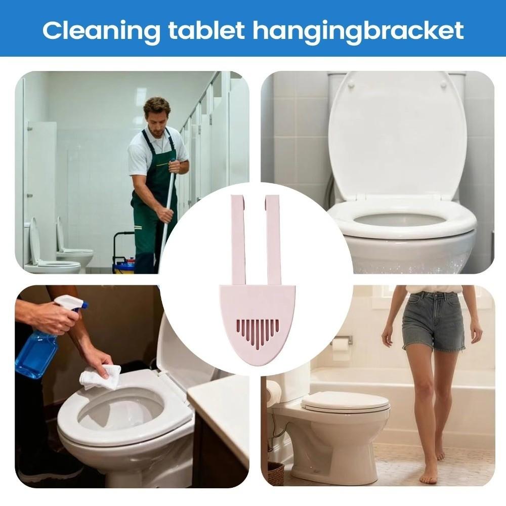 Anti-Slip Toilet Tank Cleaning Tablet Holder Plastic Bleach Tablet Bracket Bathroom