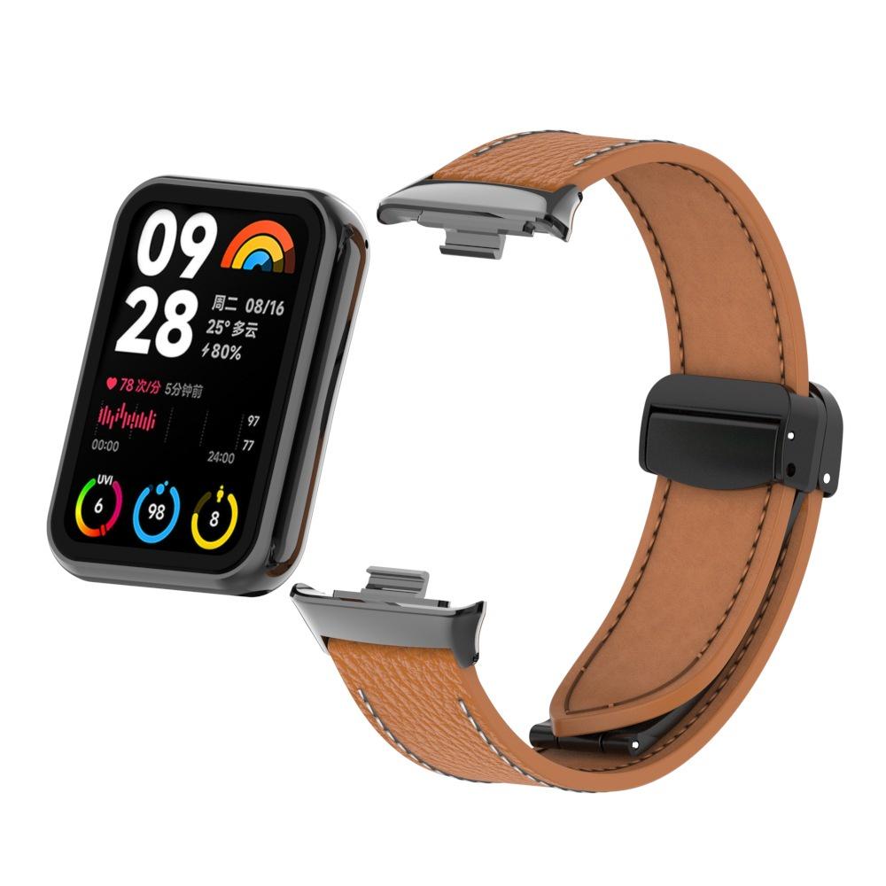 Кожаный сменный браслет с магнитным ремешком для Xiaomi Band 8 Pro, аксессуары для Miband 8 Pro