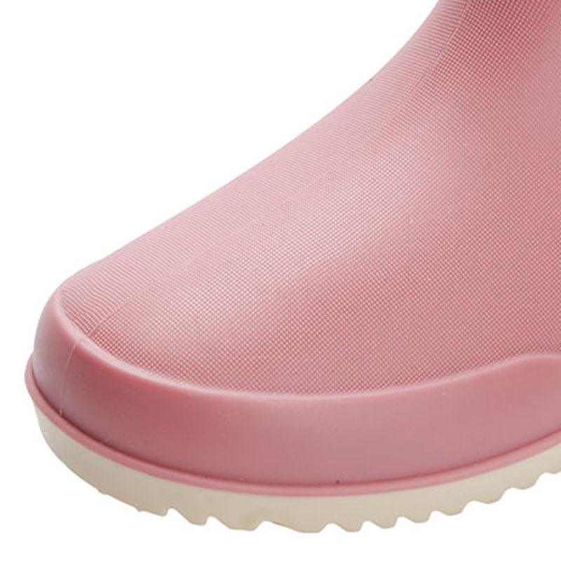 WTEMPO Women's Fashion Short Tube Rainshoes Kitchen Outdoor Anti Slip Flat Heel Thick Sole Waterproof Rubber Shoes Dropshipping Wholesale