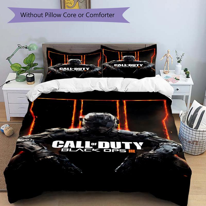 Call Duty Black Ops Iii Print 3Pcs Bedding Setduvet Cover With 2 Bedropillowcase Home Birthday Gift