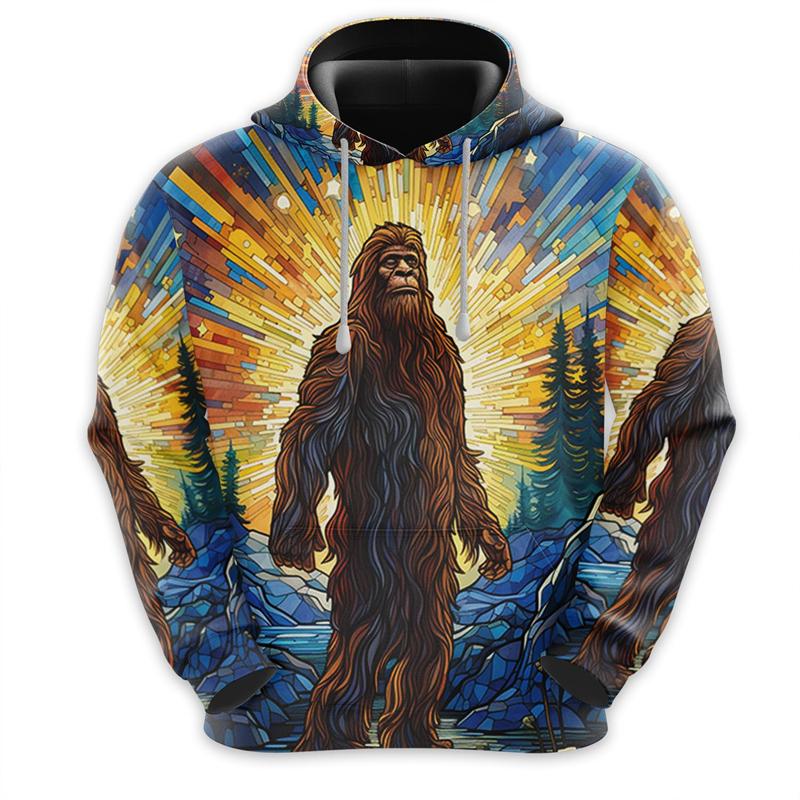 Толстовки с принтом Bigfoot Love, модные толстовки с капюшоном Sasquatch для мужчин, одежда, спортивный костюм Big Foot для женщин, пуловеры для мальчиков 2000 года
