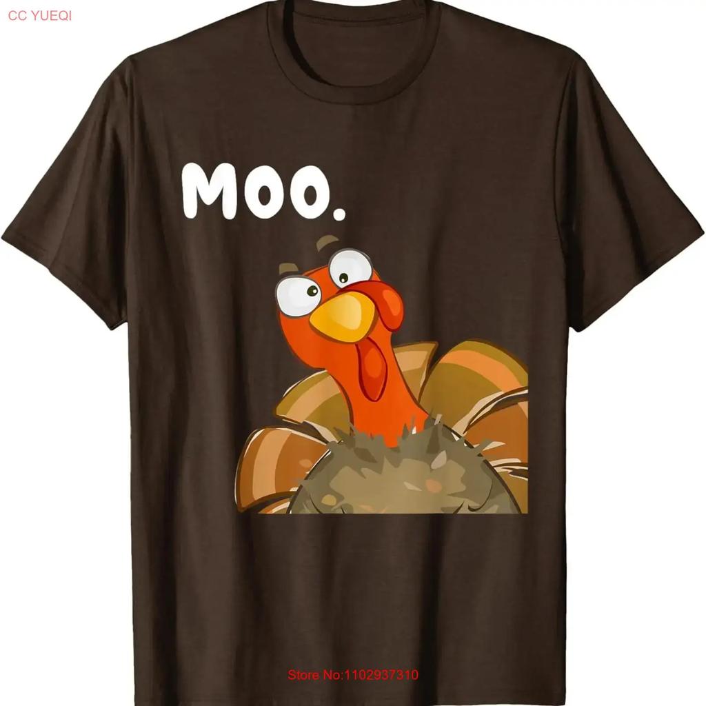 Turkey Moo Funny Thanksgiving Fake Cow Design T Shirt Vintage Slightly Soft Designer Clothes Graphic Casual Stylish