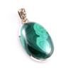 Подвеска из натурального малахита из стерлингового серебра 925 пробы в двух тонах 1,6'' k4Q29