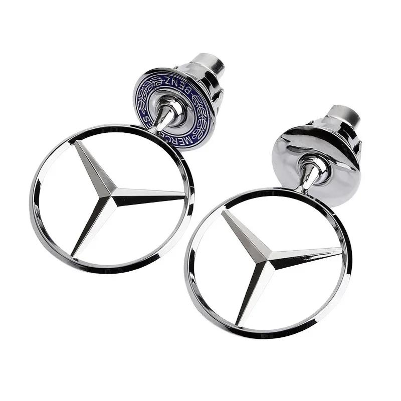 C200 E200 Для Mercedes Benz Звезда на капот - Значок для капота автомобиля Передний хромированный логотип Маркировка капота для Benz C E S Класса W204 W205 W212