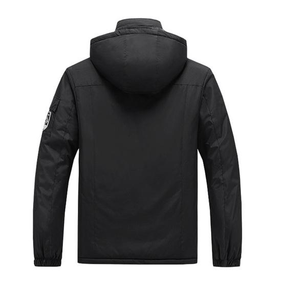 Мужская походная куртка на молнии от дождя, водонепроницаемое пальто, теплая верхняя одежда с капюшоном