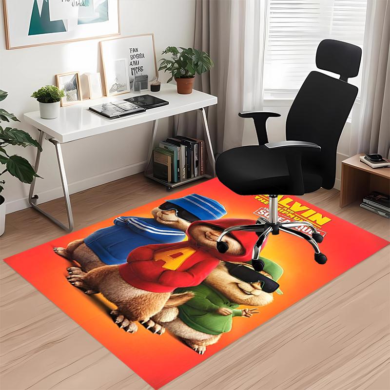 Alvin and the Chipmunks Printed Carpetrugfor Office Chair Living Room Bedroom Kitchen Room Decor Gifts