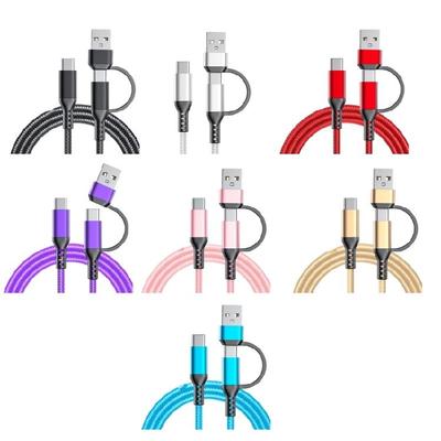 Универсальный кабель для зарядки Type-C/USB на Type-C 60 Вт Сверхбыстрая зарядка Провод Аксессуар для телефона Плетеный нейлоновый кабель для передачи данных