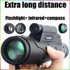 Compass Flashlight + Infrared High Angle Monocular Outdoor Hiking Portable Binoculars