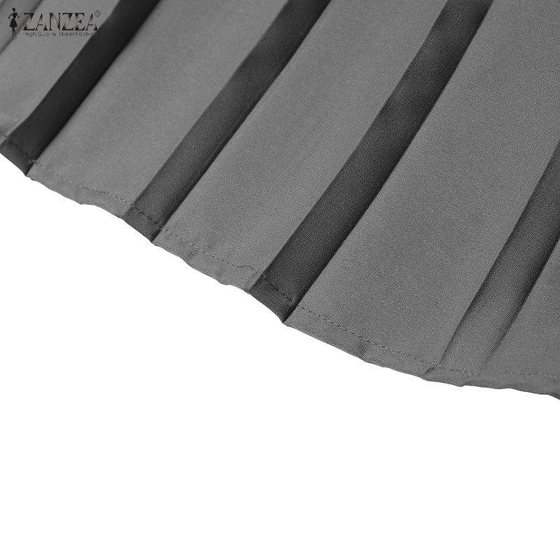 ZANZEA Женские повседневные свободные длинные юбки с эластичной резинкой на талии