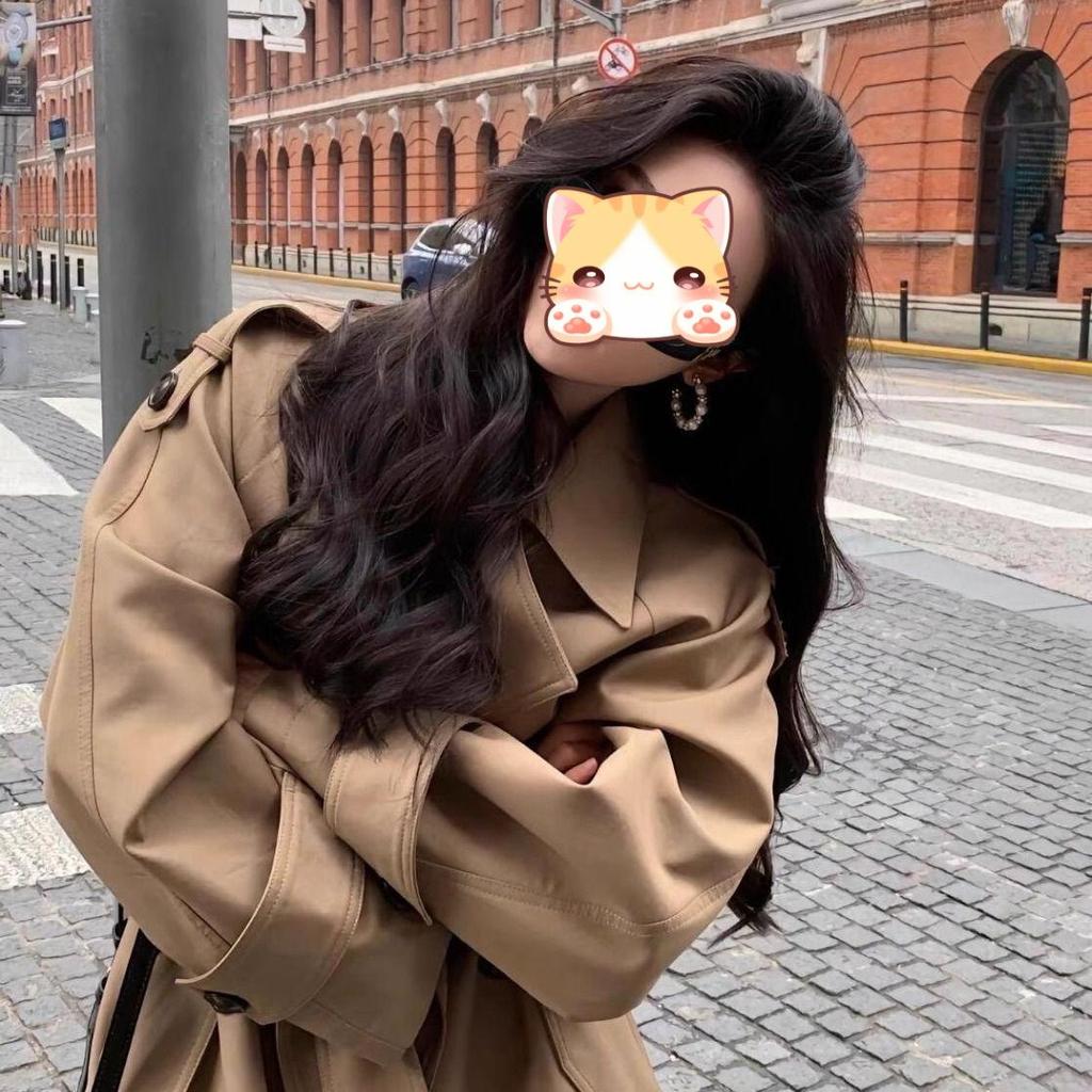 Женский длинный тренч в британском стиле - Коллекция Весна и Осень 2025, Новый и Красиво Повседневный для Миниатюрных