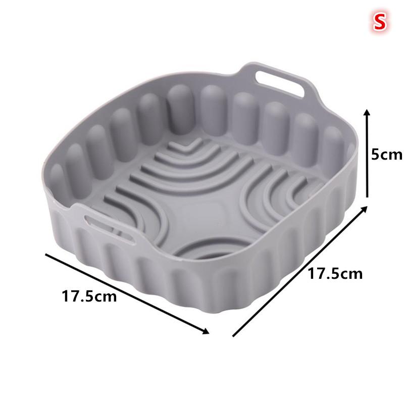 Reusable Baking Basket Air Fryer Silicone Liner Non Stick Foldable Tray Pot for Family Kitchen Use