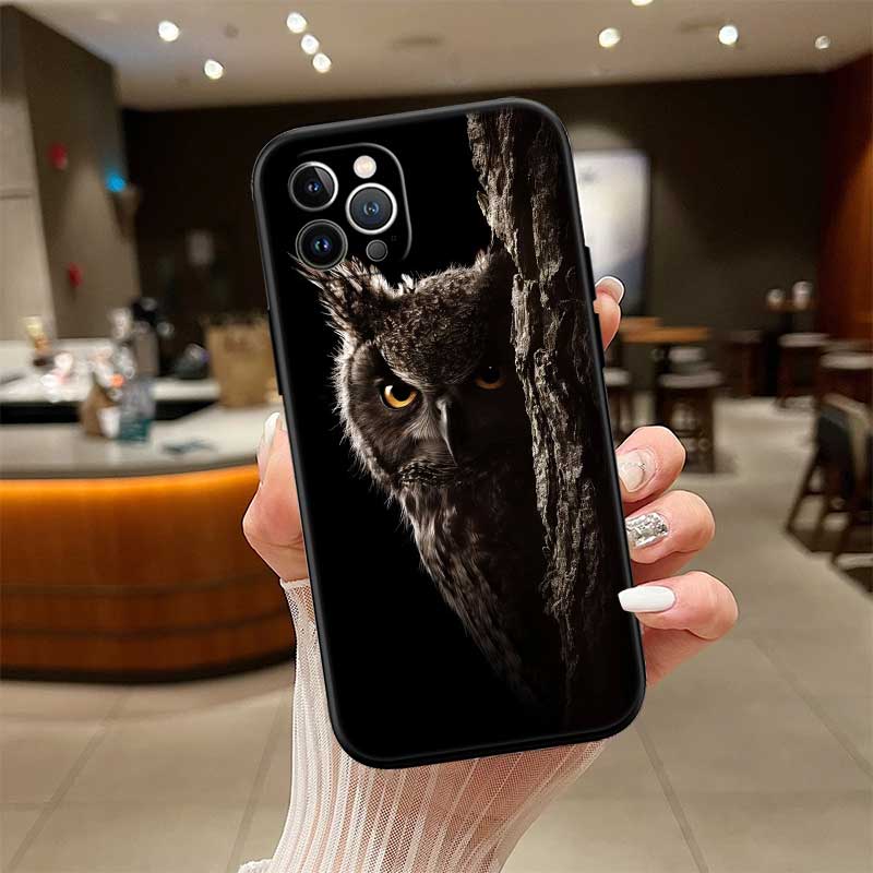 RE16 Cartoon Art Owl Shell Phone Case for Samsung Galaxy Note 10 20 S23 S24 S25 Ultra FE Plus Edge Lite A02S A35 A07 A17