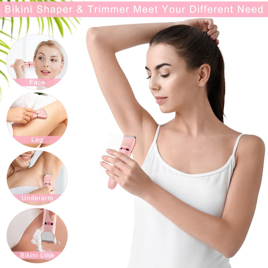 Женские электрические бритвы для удаления волос на лице для женщин, безболезненный триммер для волос на ногах