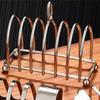 Toast Rack Stainless Steel 6 Slice Slot Breakfast Toast Bread Rack Holder with Handle for Kitchen Bakery