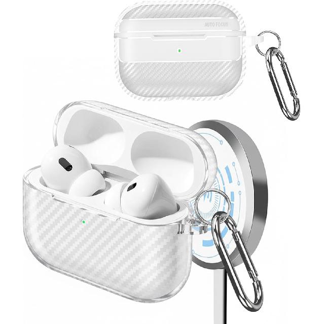 CCSmall for Apple AirPods Pro 3 Case with Carabiner Fiber Black