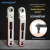 Compact Dual-Action Ratchet Wrench: Phillips, Slotted & Hex Key Driver