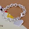 Color Silver Bracelet Charms Heart Chain Popular Valentine Gift Jewelry Bracelets For Women Lady Wedding Party